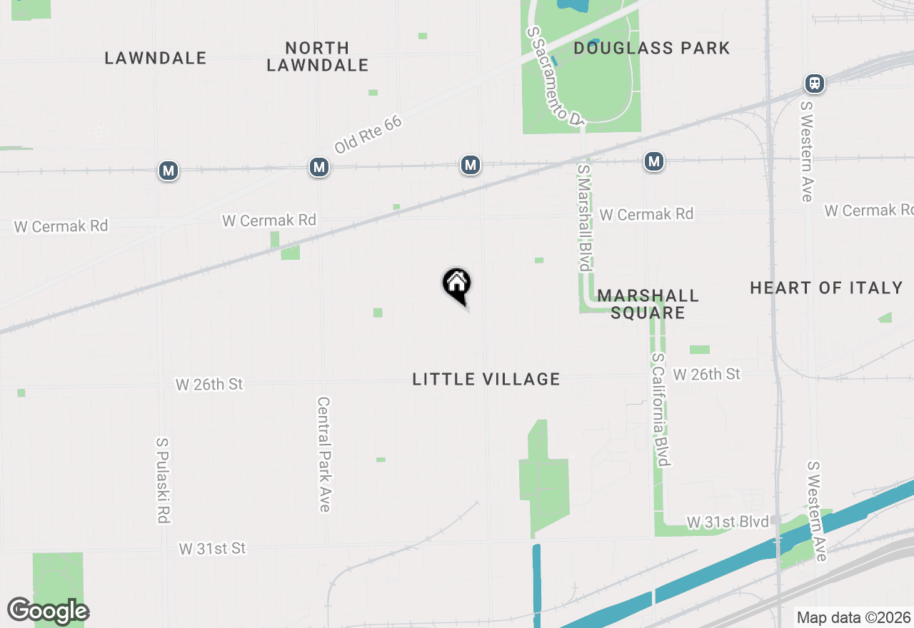 Map of 2420 S Sawyer Avenue, Chicago, IL 60623