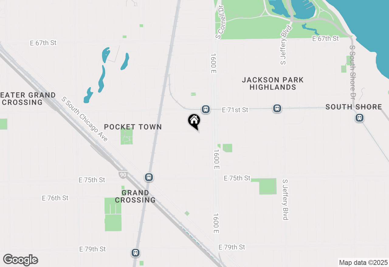 Map of 1448 E 72nd Place #2, Chicago, IL 60619