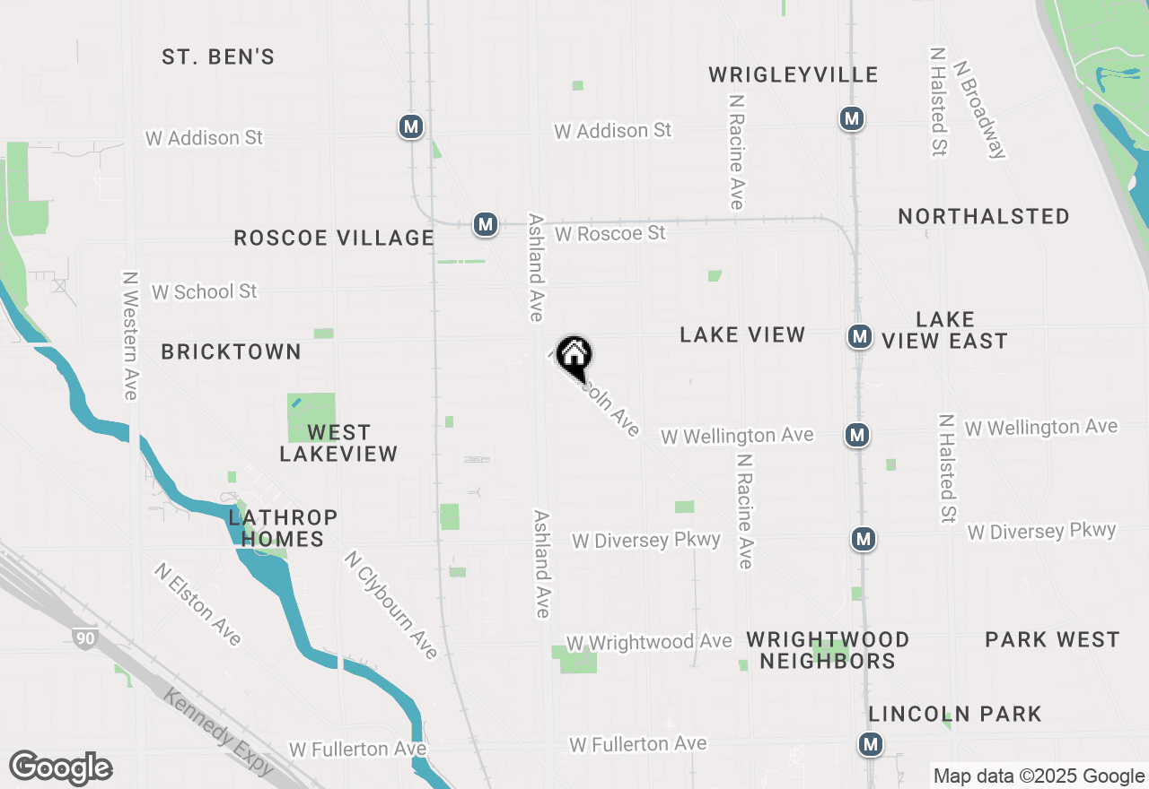 Map of 1517 W Barry Avenue #1W, Chicago, IL 60657