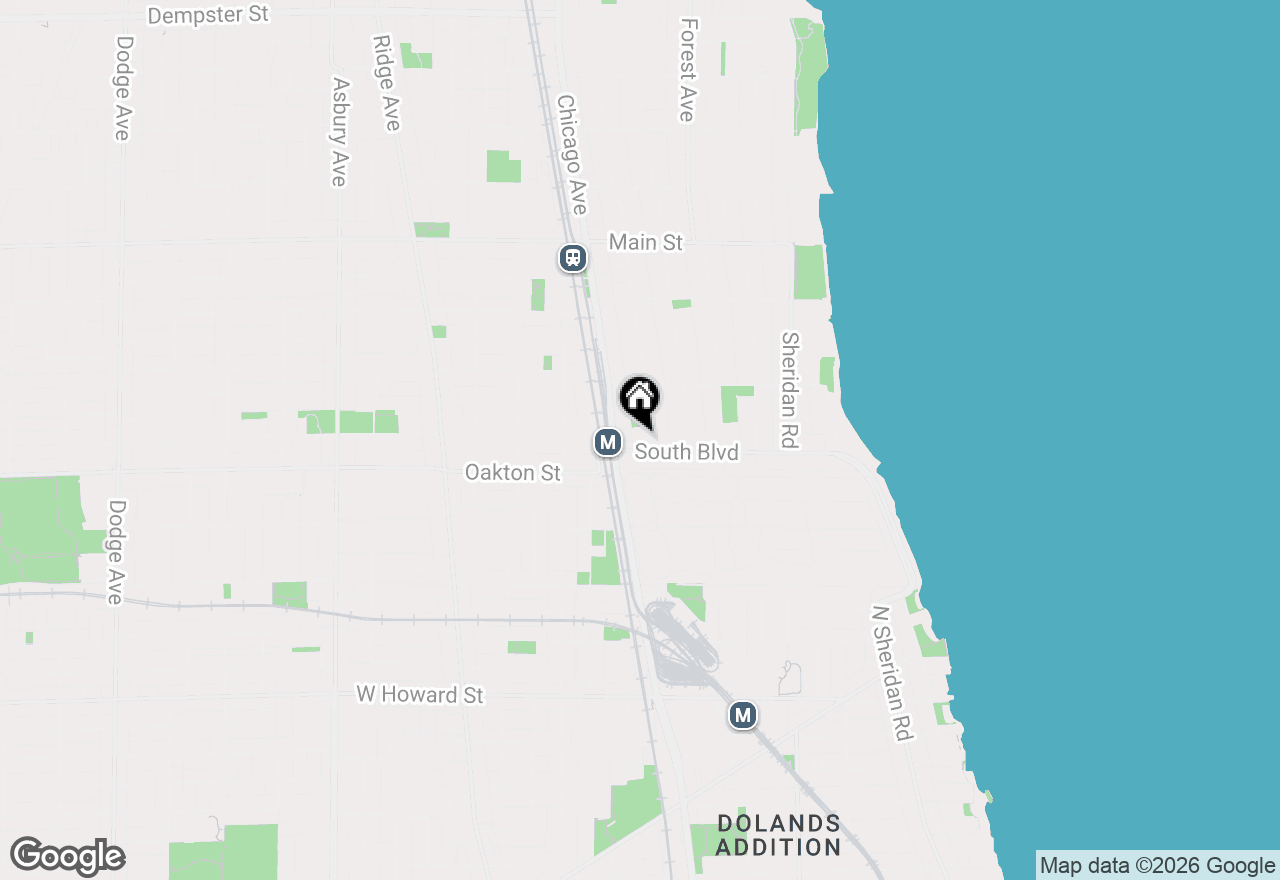 Map of 530 Hinman Avenue #2B, Evanston, IL 60202