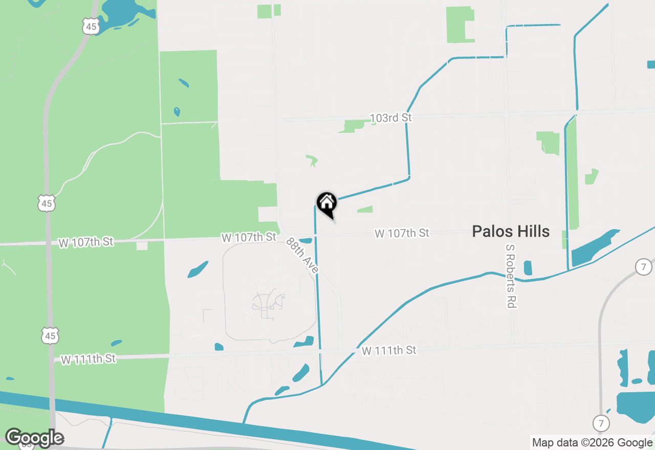 Map of 10675 Granada Court, Palos Hills, IL 60465