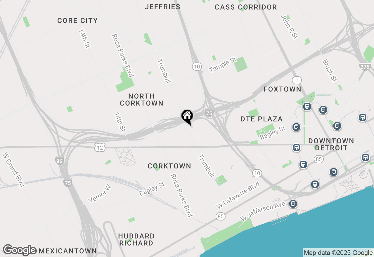 Map of 2237 Trumbull Street #10, Detroit, MI 48216