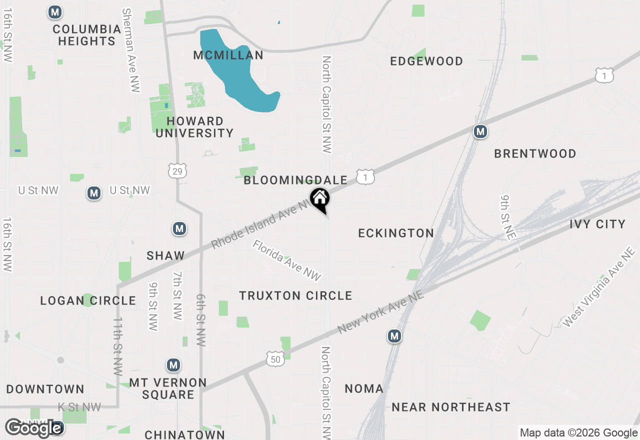 Map of 15 Seaton Place Nw #1, Washington, DC 20001