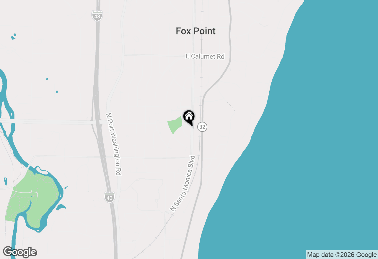 Map of 7137 N Santa Monica Blvd, Fox Point, WI 53217