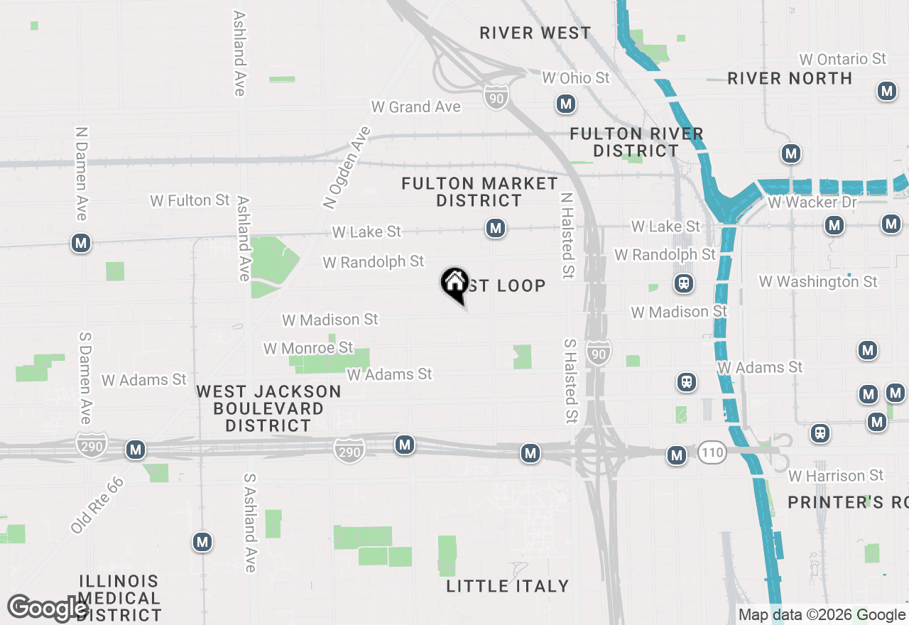 Map of 3 N Aberdeen Street #402, Chicago, IL 60607
