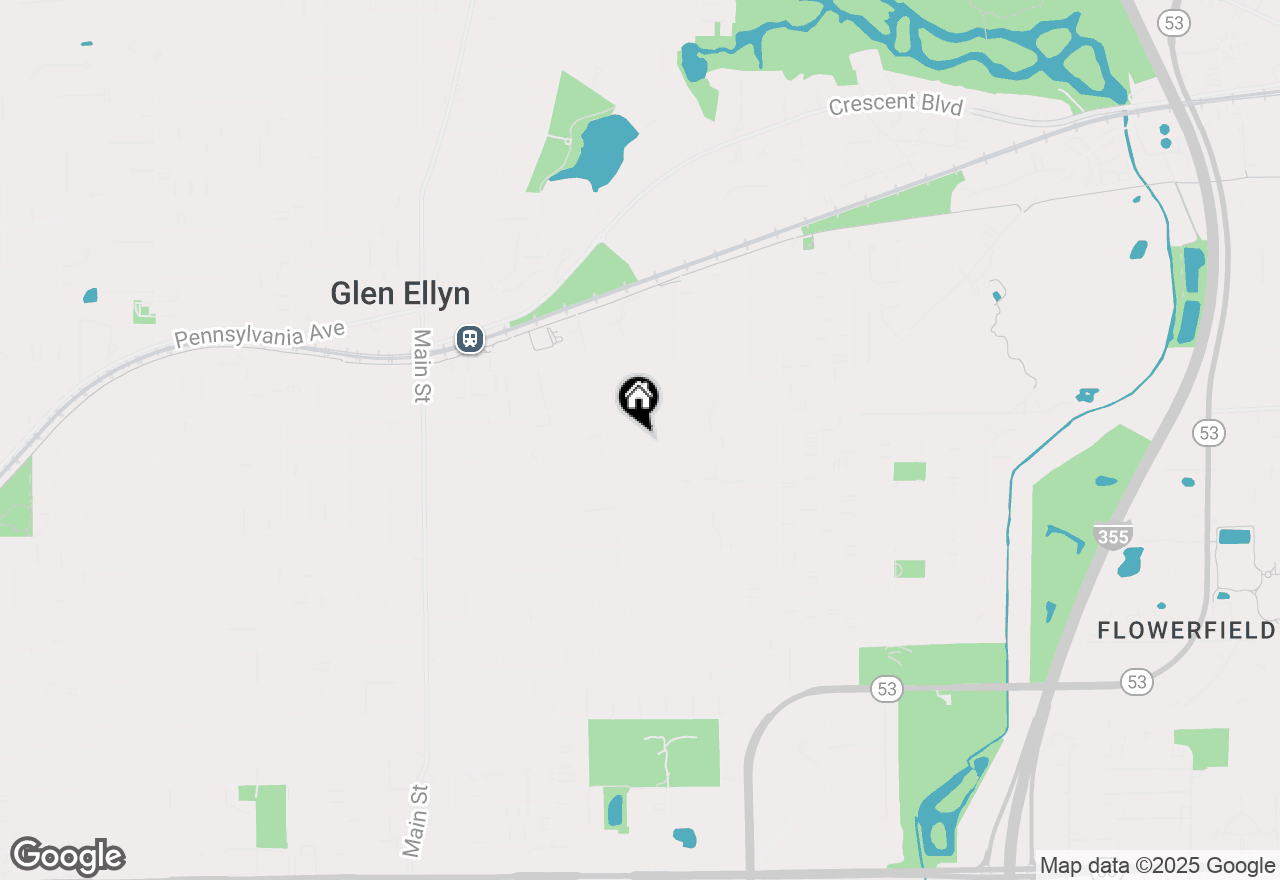 Map of 708 Hill Avenue, Glen Ellyn, IL 60137