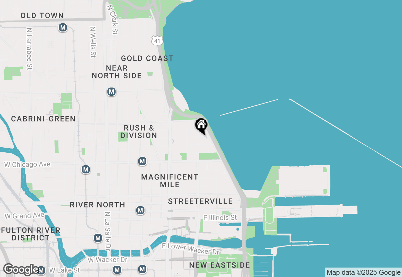 Map of 253 E Delaware Place #4F, Chicago, IL 60611