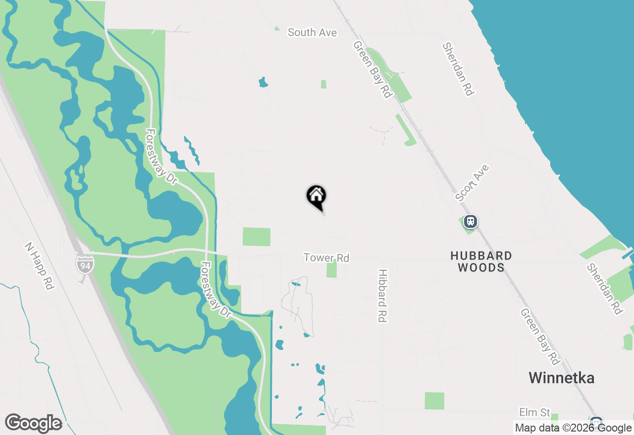 Map of 1423 Asbury Avenue, Winnetka, IL 60093