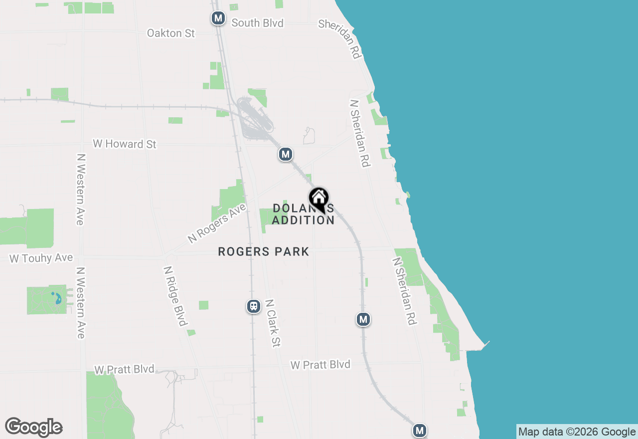 Map of 1543 W Sherwin Avenue #GW, Chicago, IL 60626