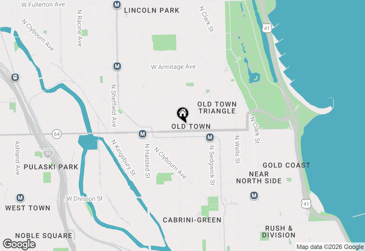 Map of 1606 N Mohawk Street #B, Chicago, IL 60614