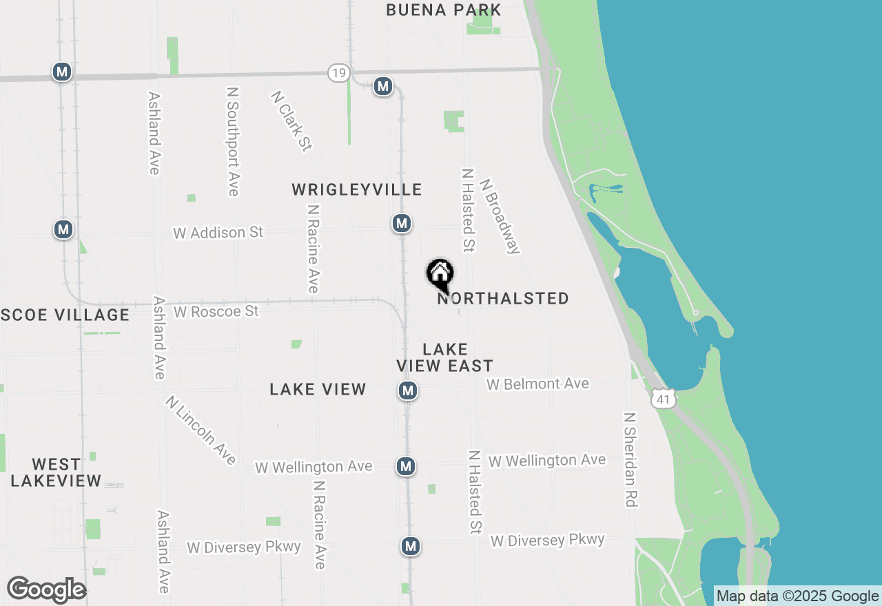 Map of 844 W Roscoe Street #4E, Chicago, IL 60657