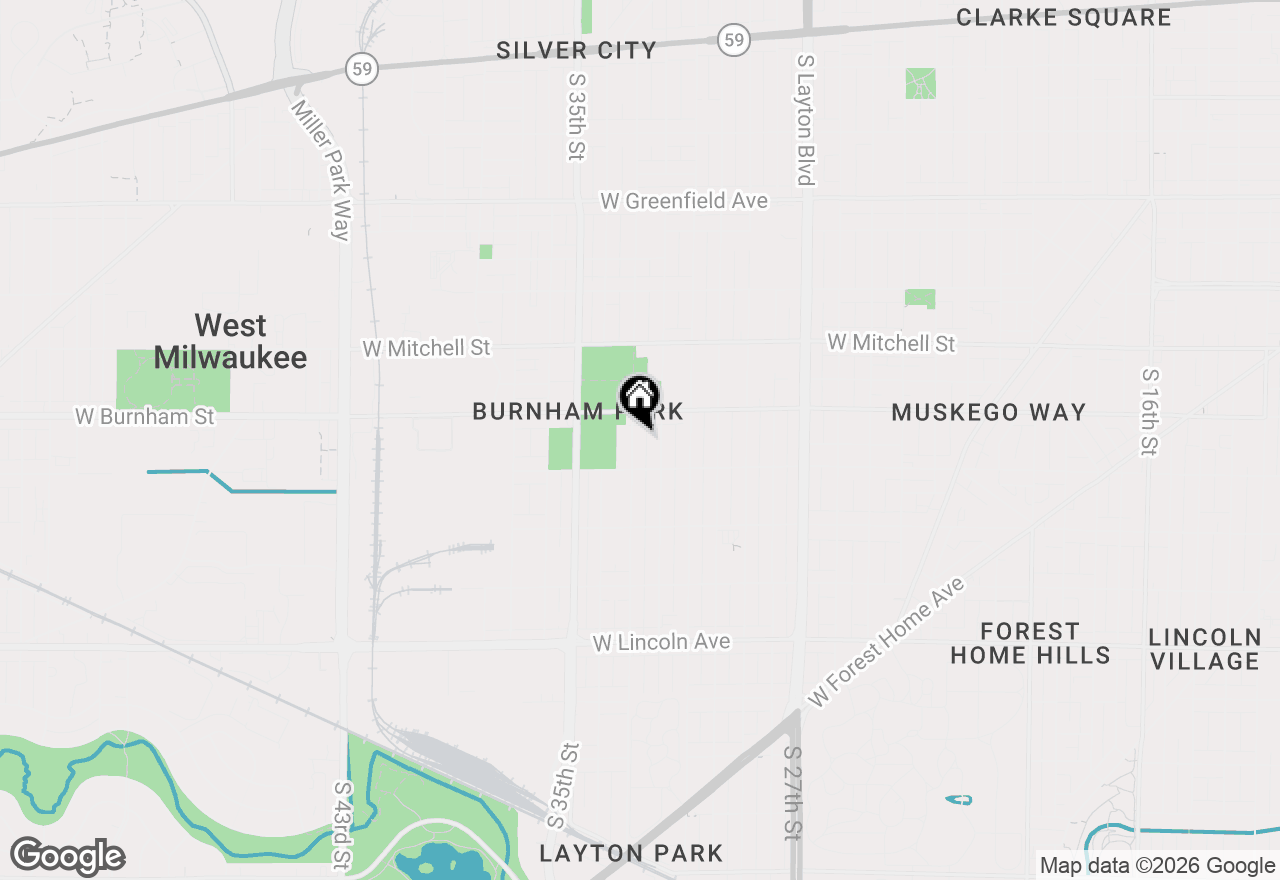 Map of 1940 S 33rd St, Milwaukee, WI 53215