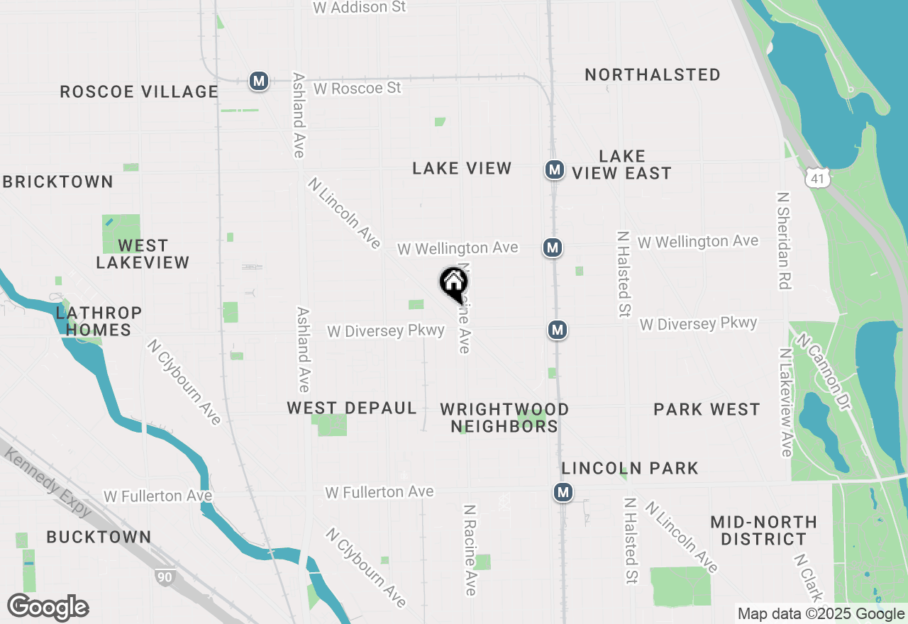Map of 2825 N Lincoln Avenue #2W, Chicago, IL 60613