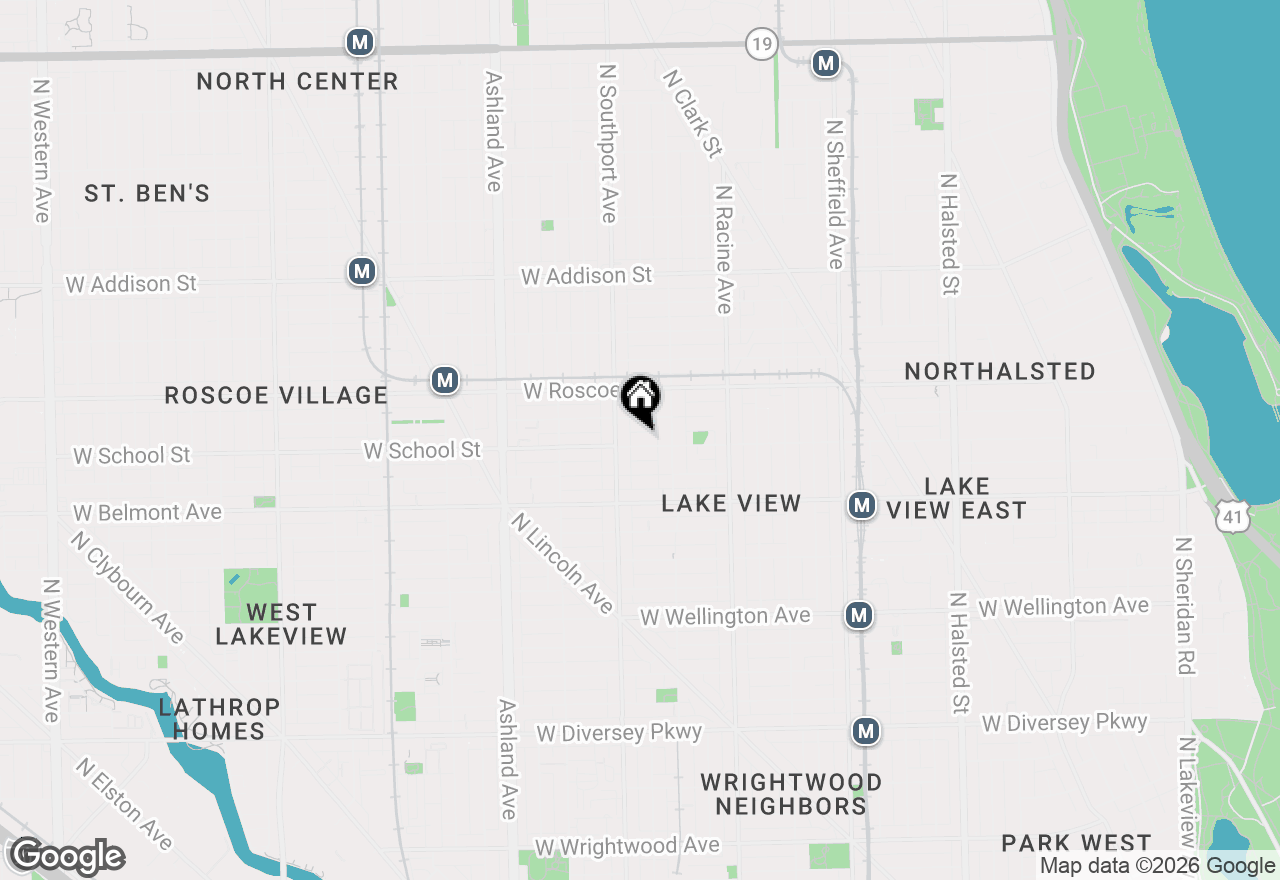 Map of 1332 W School Street, Chicago, IL 60657