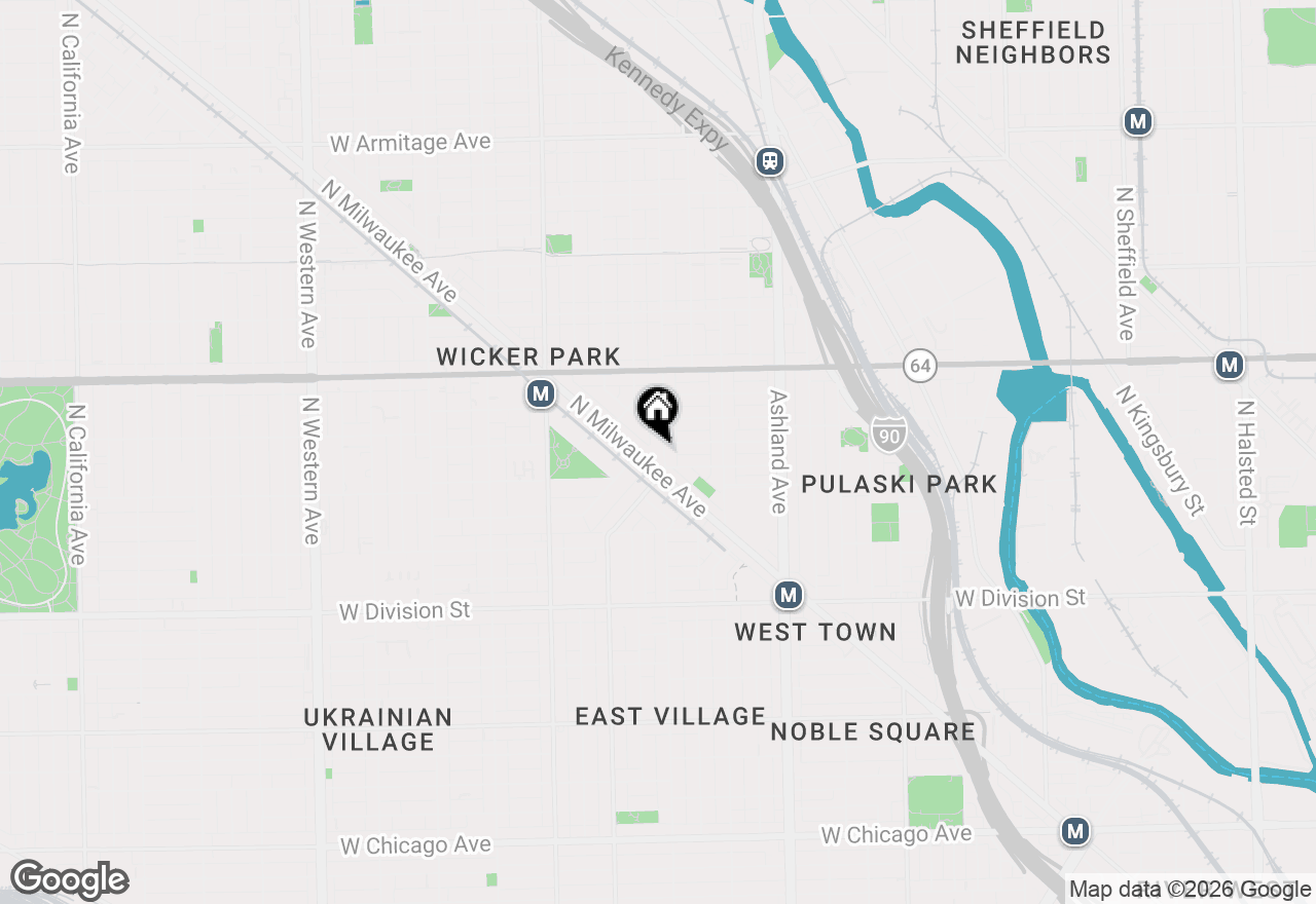 Map of 1428 N Wood Street, Chicago, IL 60622
