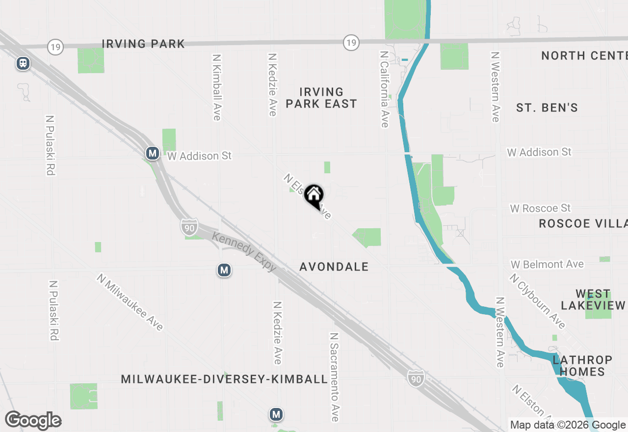 Map of 3354 N Whipple Street #1R, Chicago, IL 60618