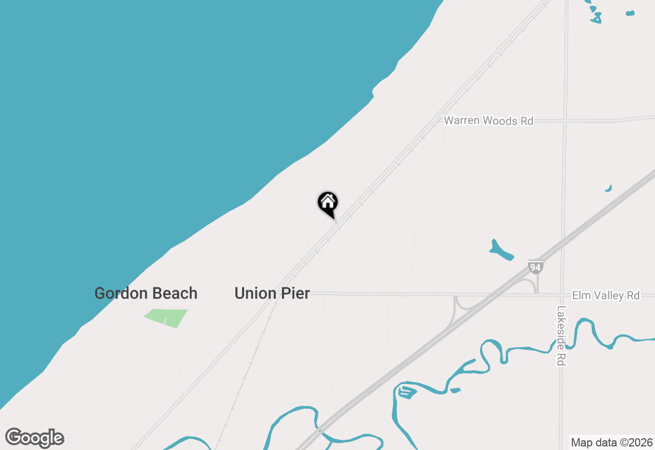 Map of 9720 Woodlawn Avenue, Union Pier, MI 49129