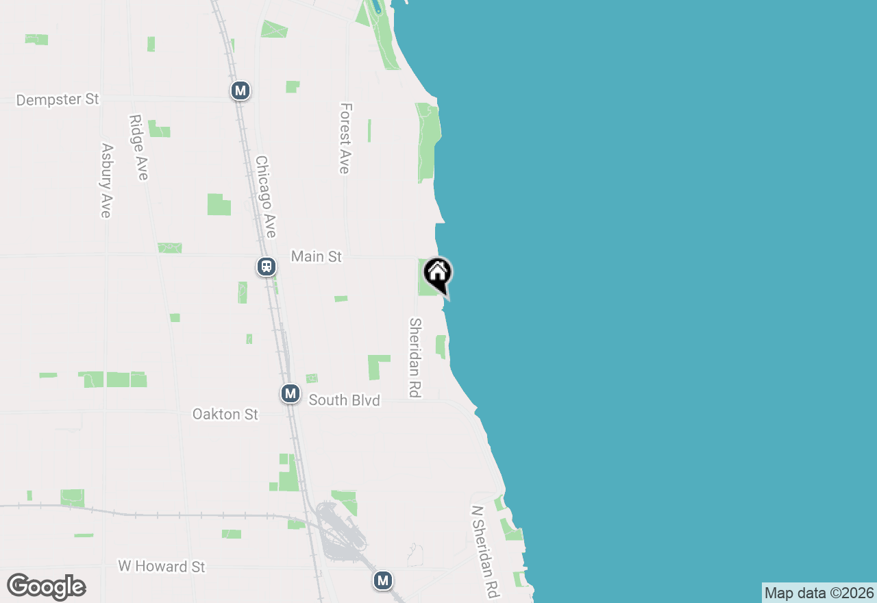 Map of 90 Kedzie Street, Evanston, IL 60202