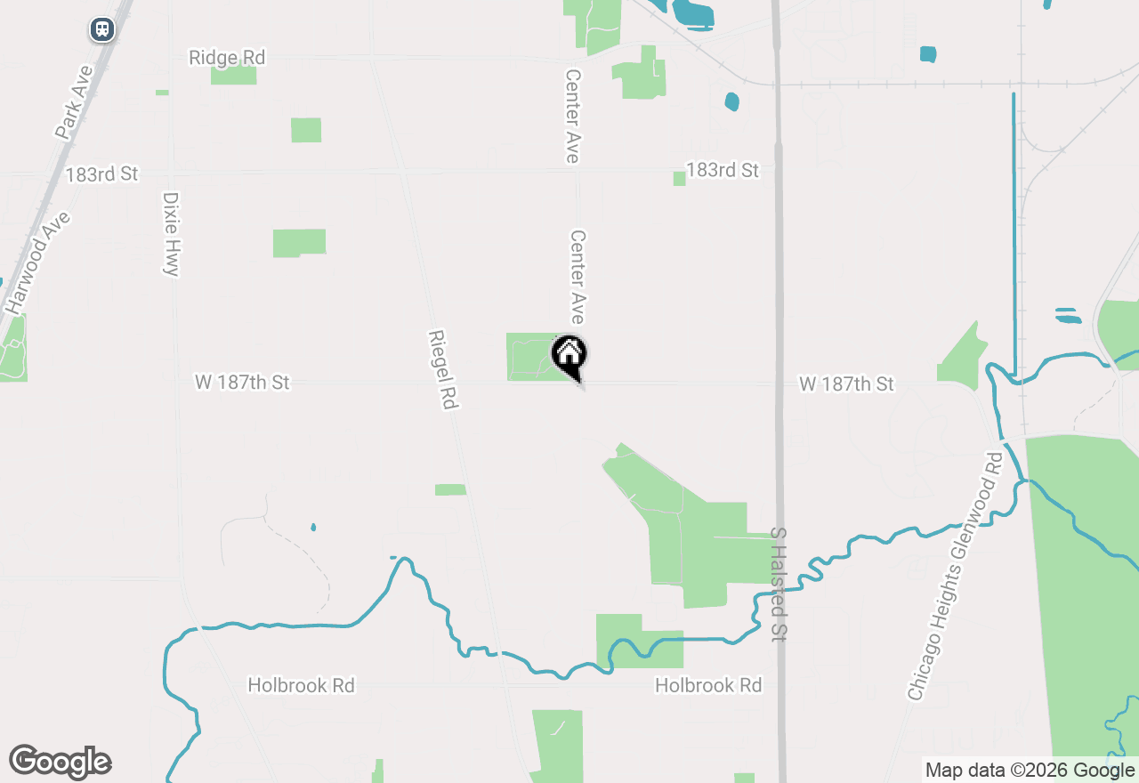 Map of 1215 187th Street, Homewood, IL 60430