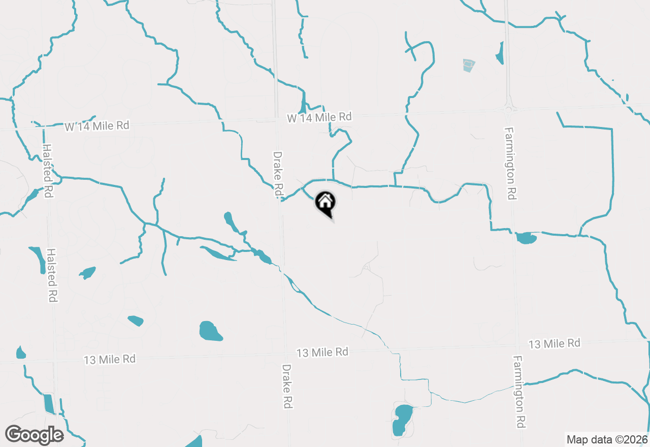 Map of 35126 Quaker Way, Farmington Hills, MI 48331