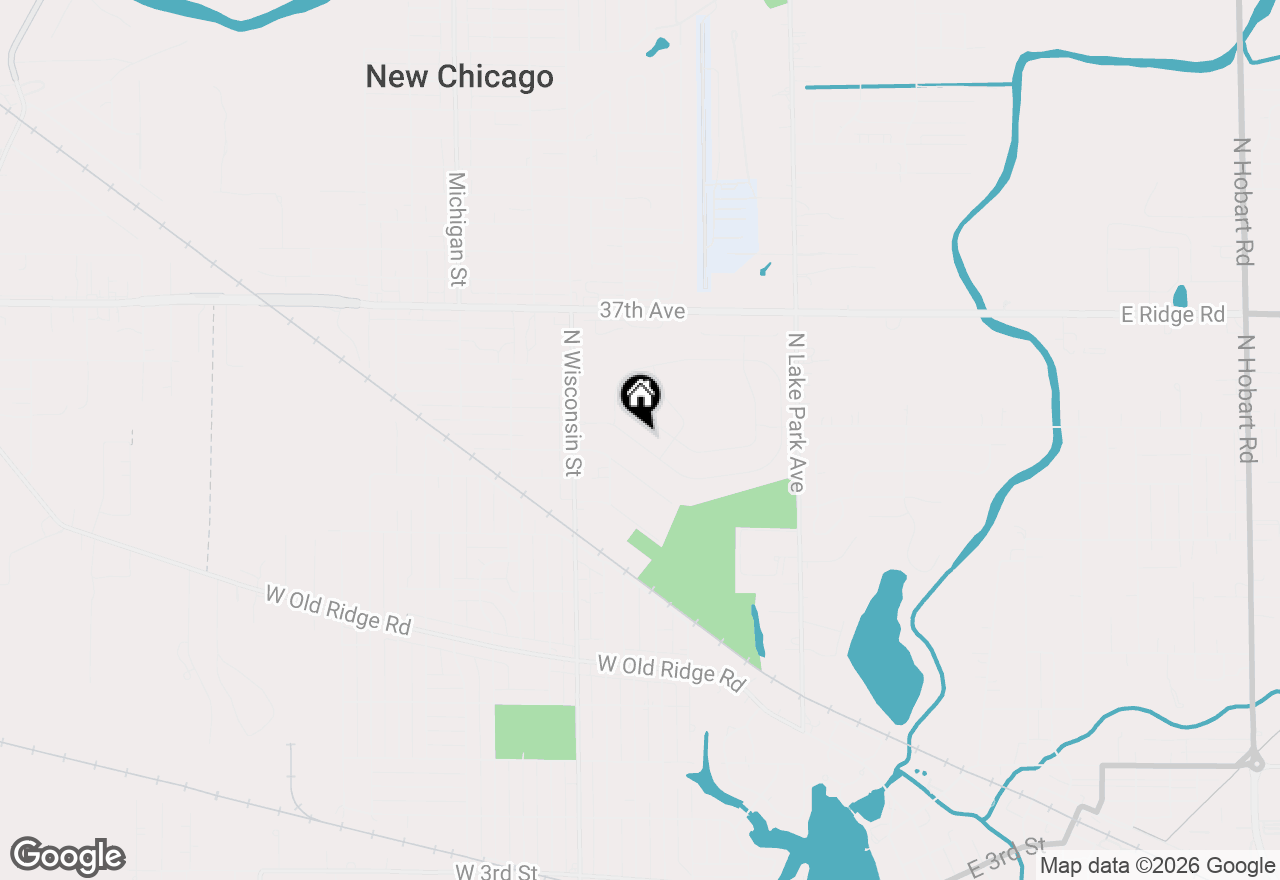 Map of 535 Cressmoor Boulevard, Hobart, IN 46342