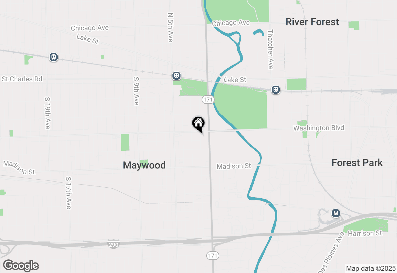 Map of 608 S 2nd Avenue, Maywood, IL 60153