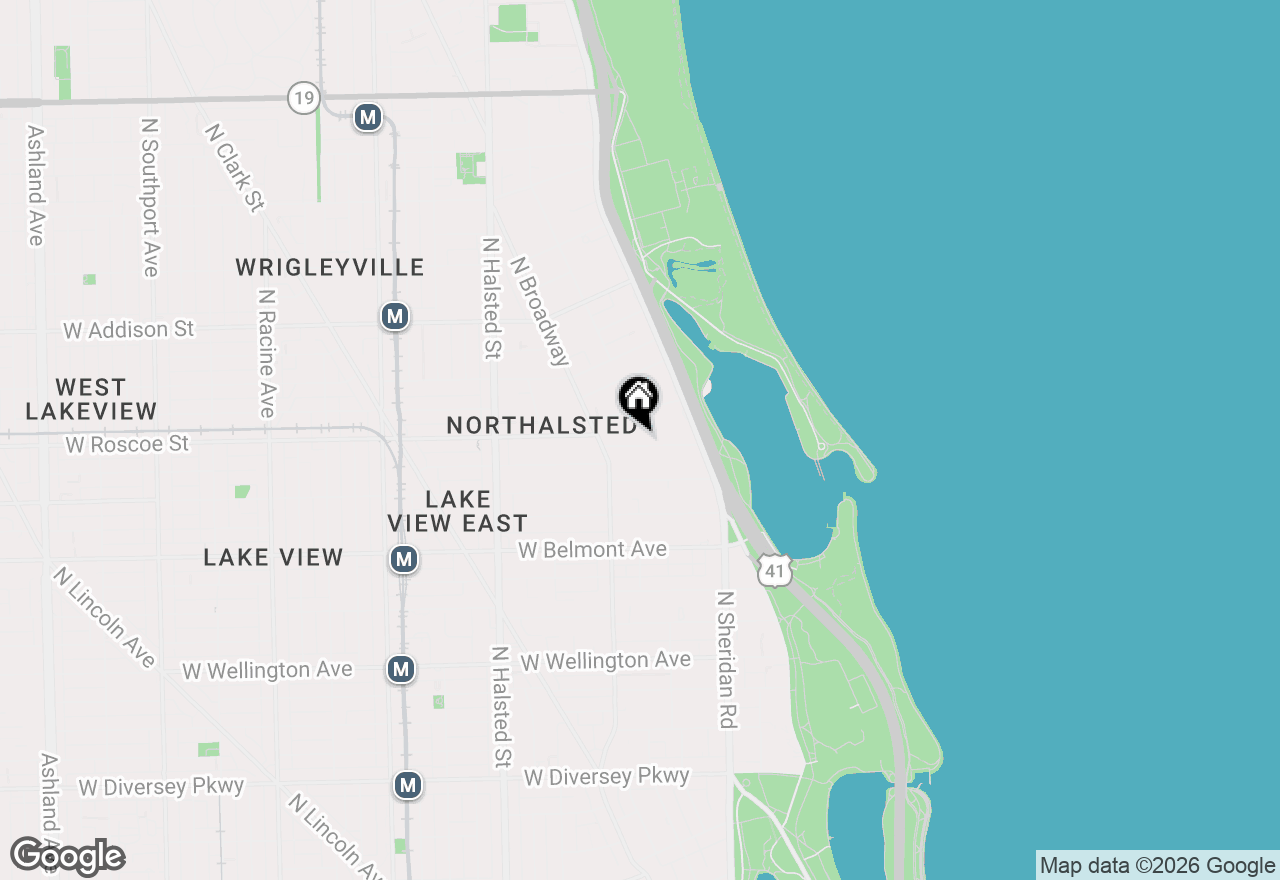 Map of 526 W Roscoe Street #2A, Chicago, IL 60657