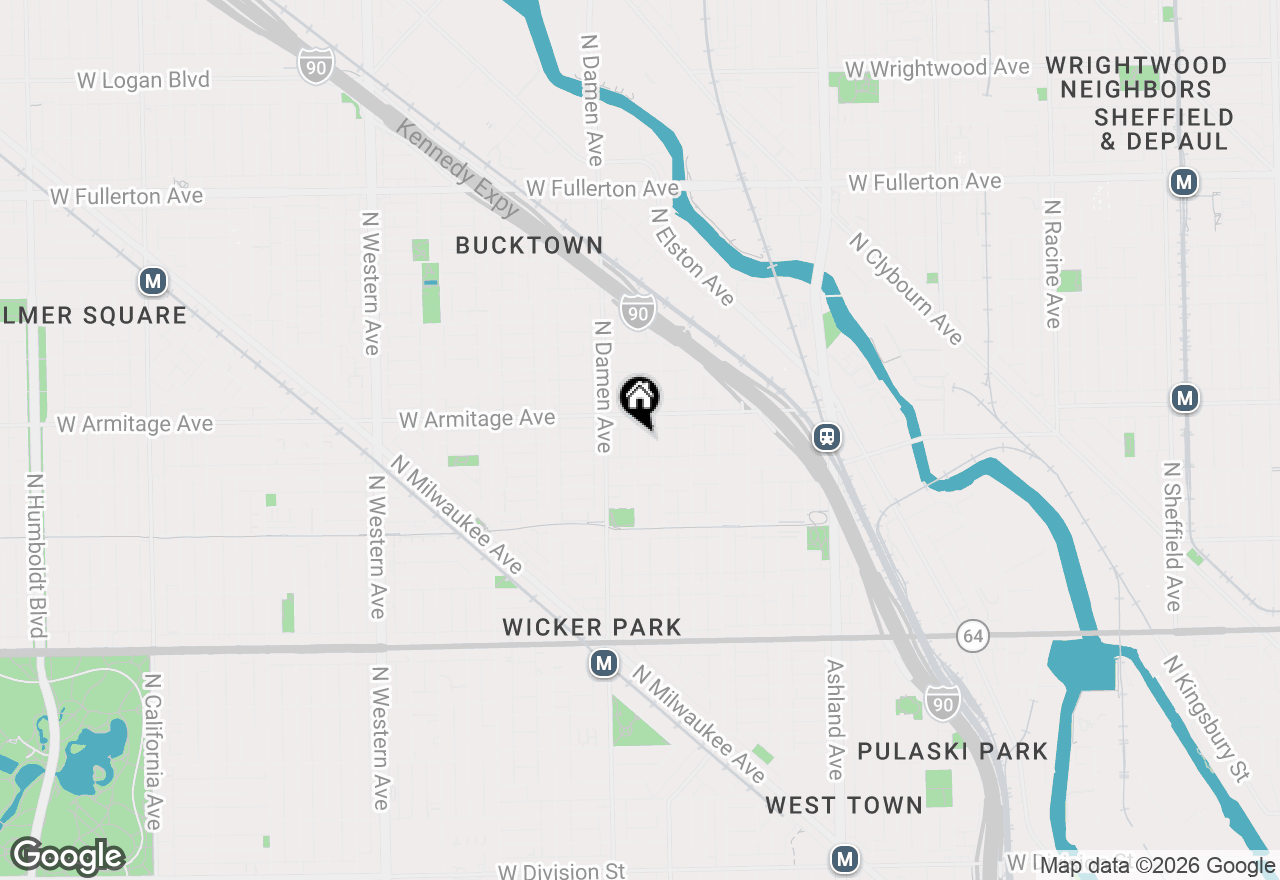 Map of 1933 N Winchester Avenue #2R, Chicago, IL 60622