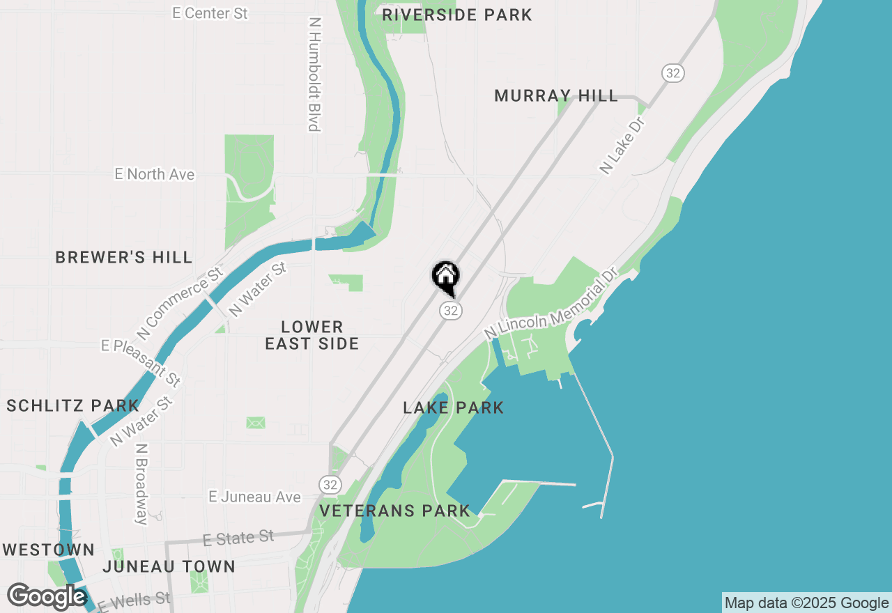 Map of 1841 N Prospect Ave, Milwaukee, WI 53202