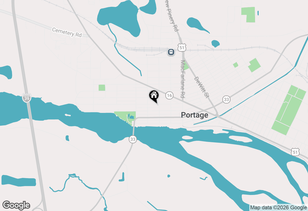 Map of 614 W Pleasant Street, Portage, WI 53901