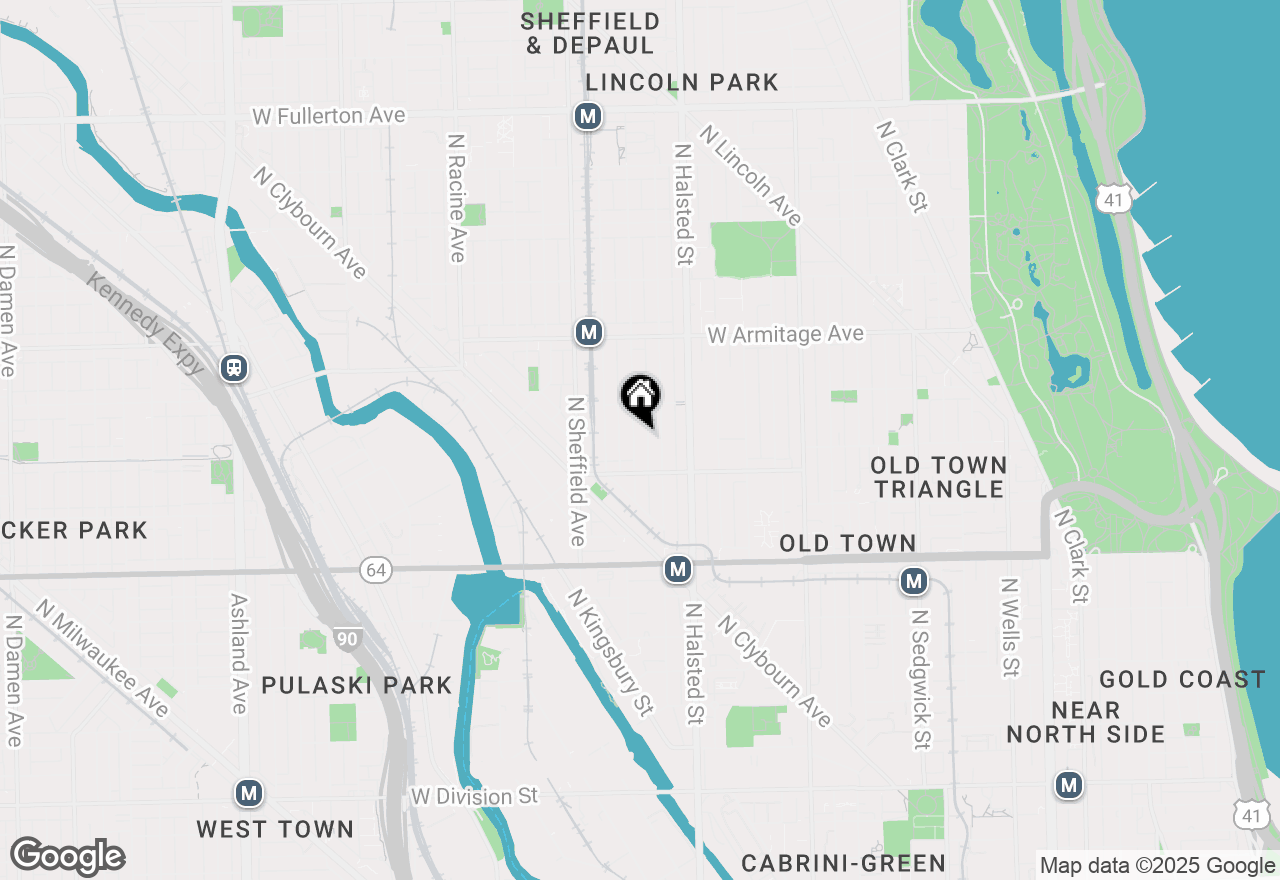 Map of 1837 N Fremont Street, Chicago, IL 60614