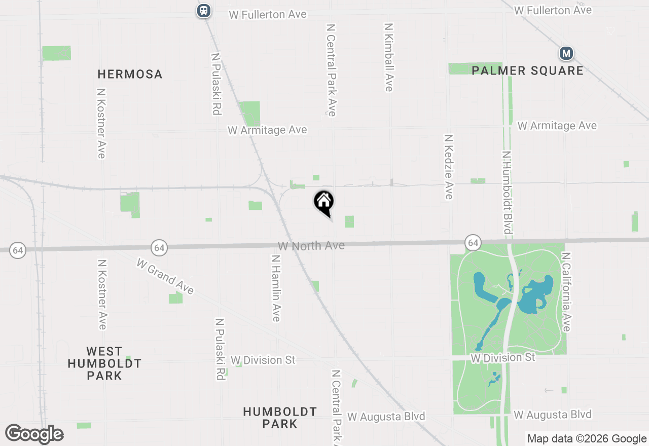 Map of 1645 N Monticello Avenue, Chicago, IL 60647