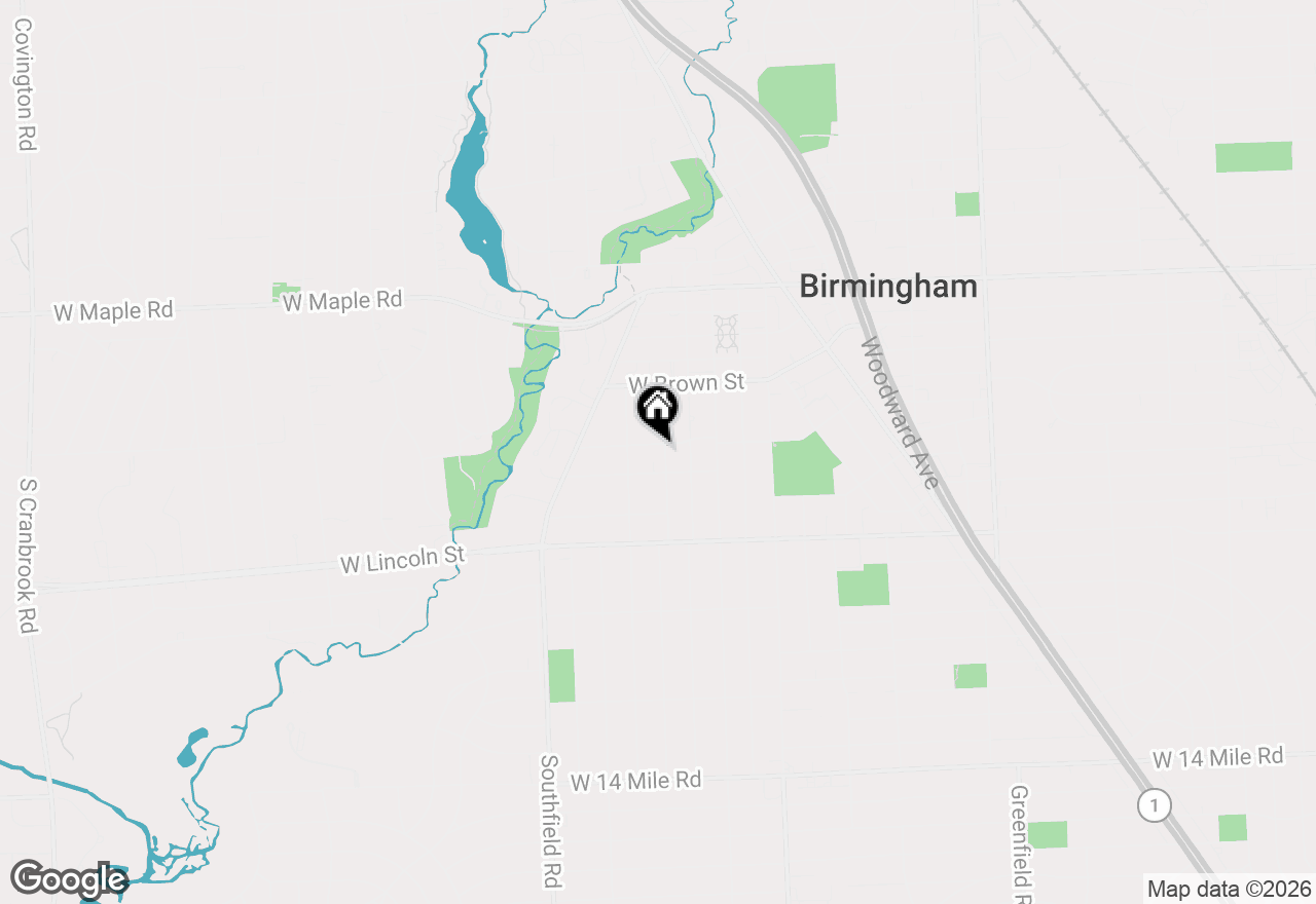 Map of 517 W Frank Street, Birmingham, MI 48009