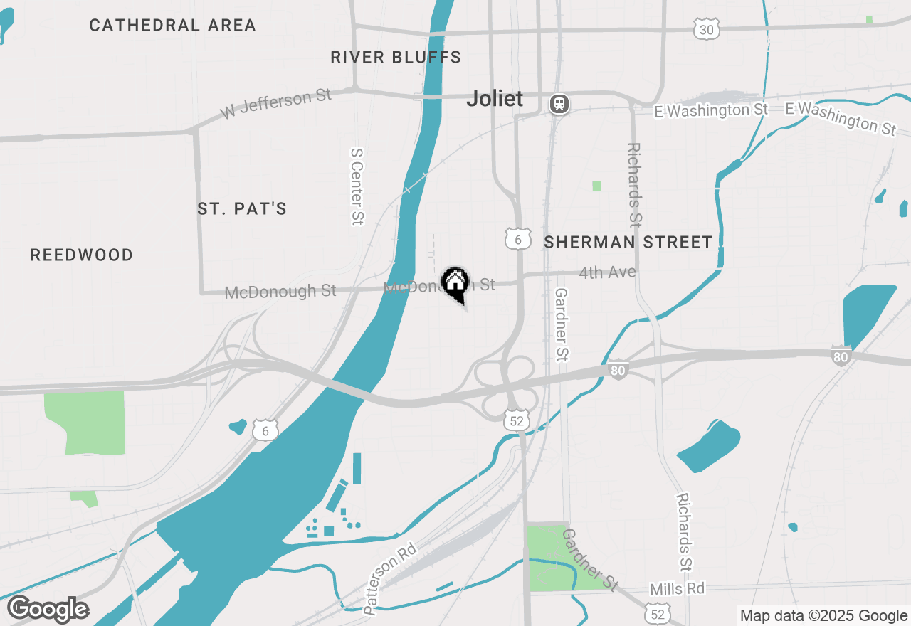Map of 454 S Desplaines Street, Joliet, IL 60436