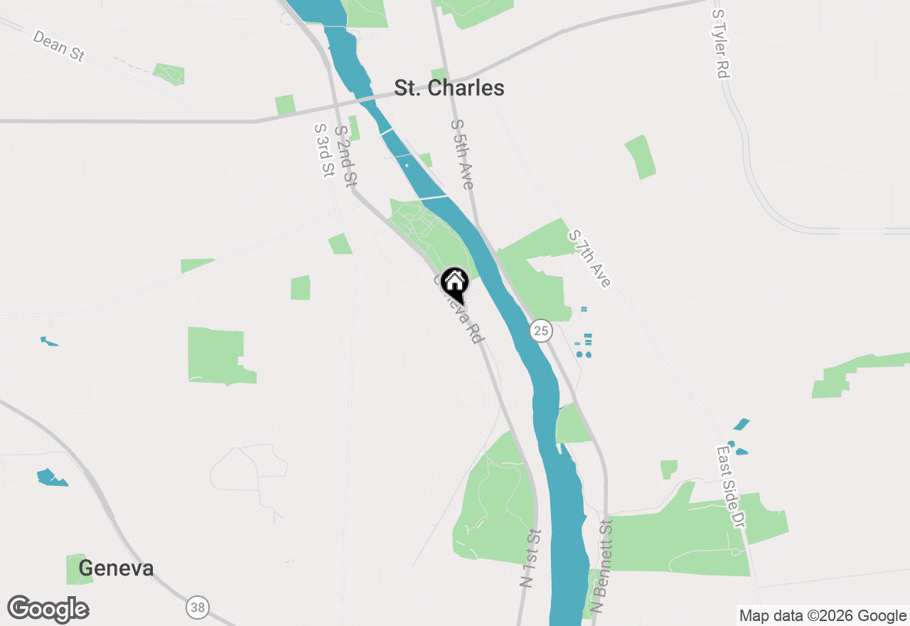 Map of 1001 Geneva Road, St. Charles, IL 60174