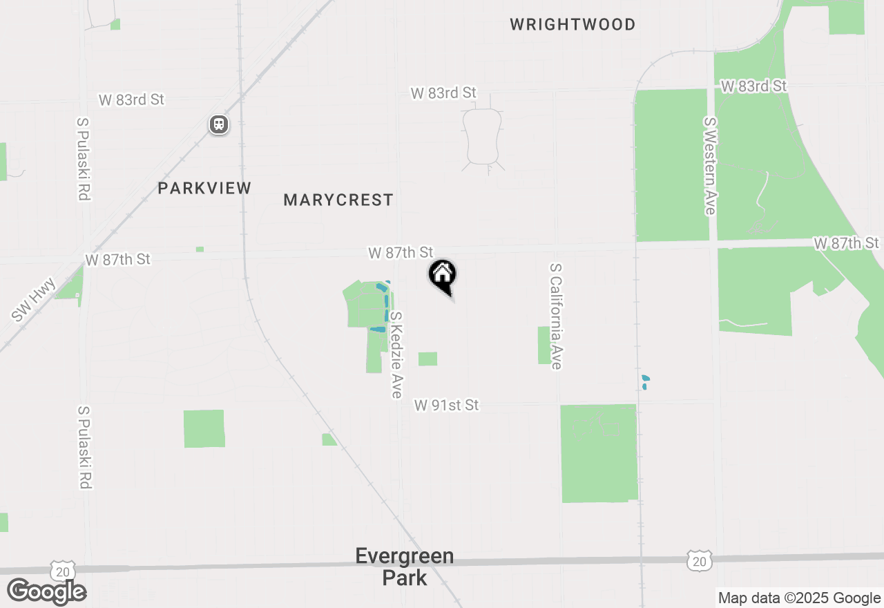 Map of 8815 S Albany Avenue, Evergreen Park, IL 60805