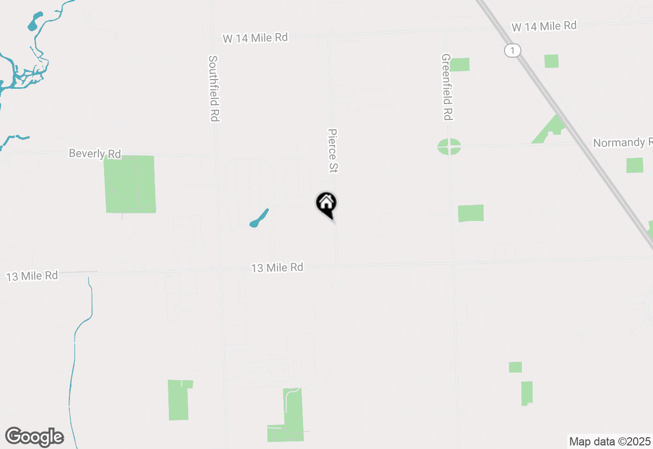 Map of 16979 Marguerite Street, Beverly Hills, MI 48025