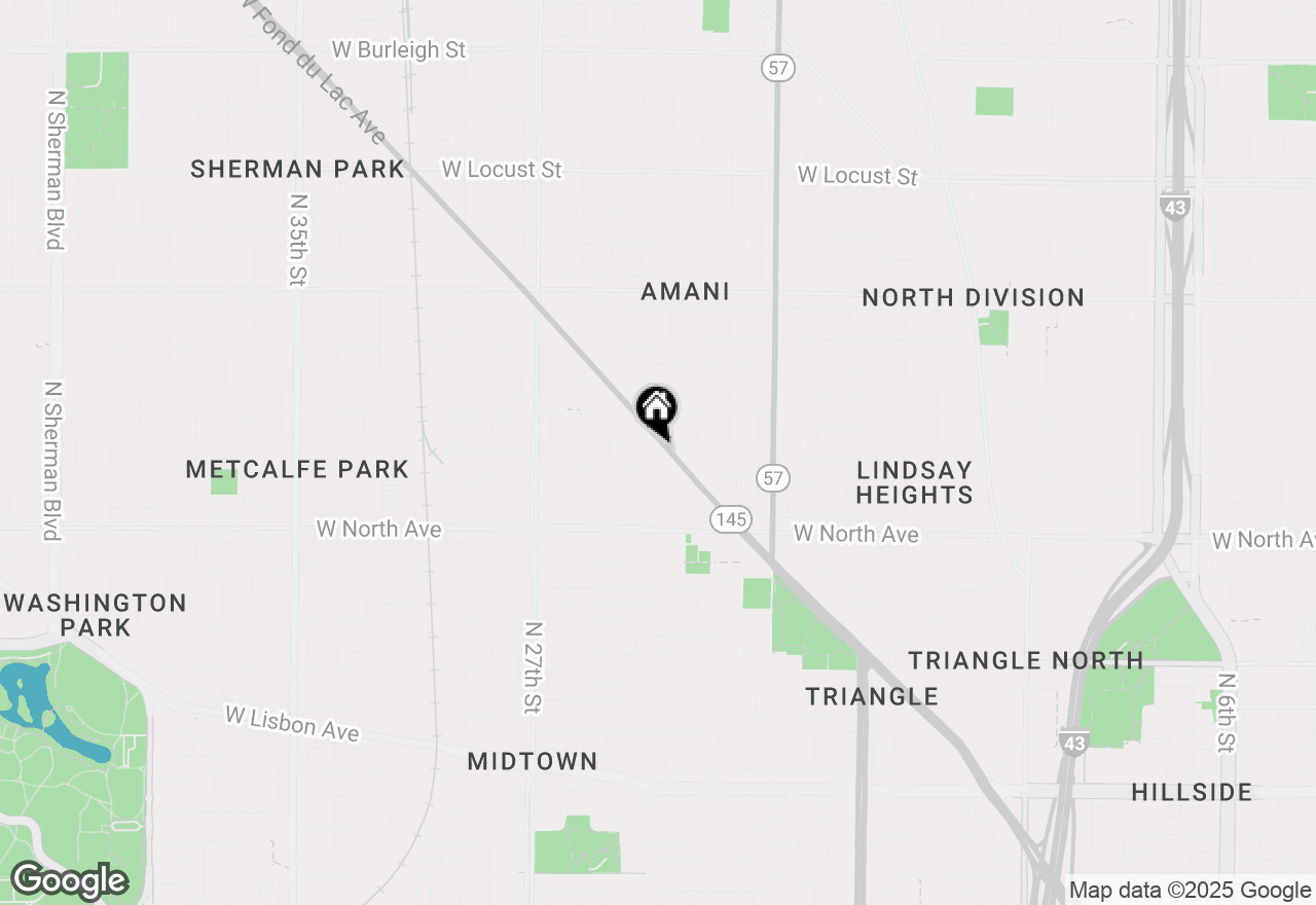 Map of 2337 W Fond Du Lac Ave, Milwaukee, WI 53206