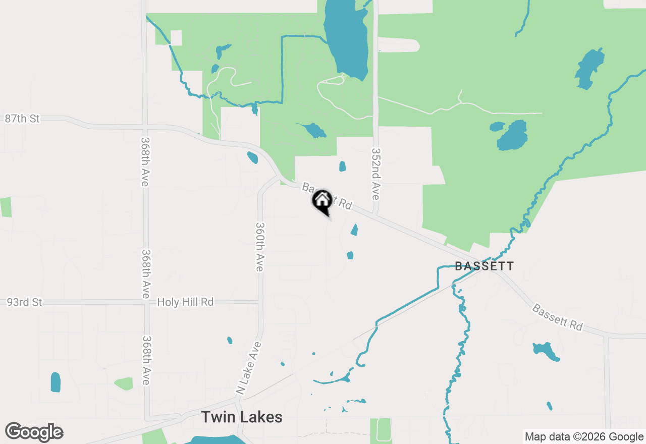 Map of 1007 Fairway Dr, Twin Lakes, WI 53181
