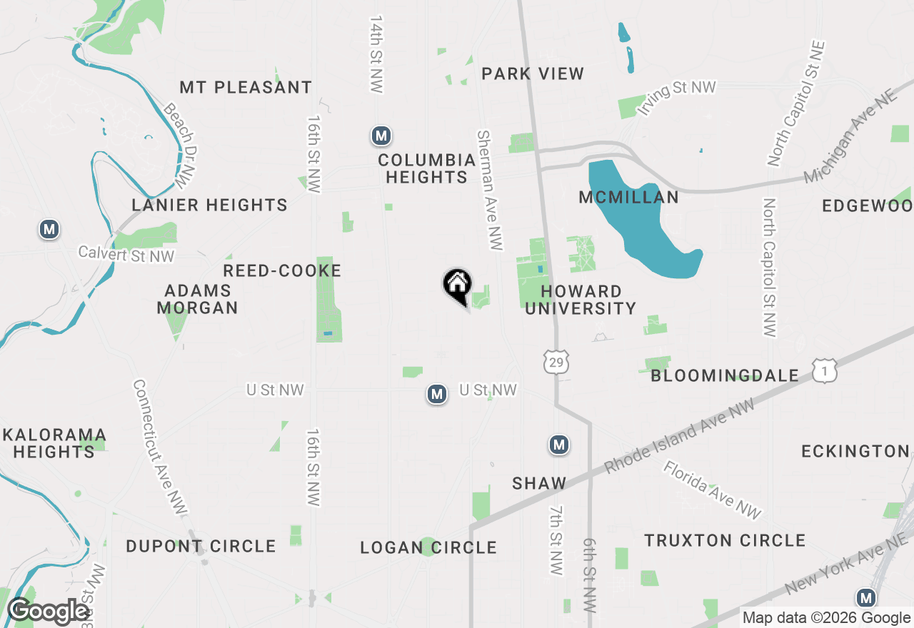 Map of 2261 12th Street Nw, Washington, DC 20009