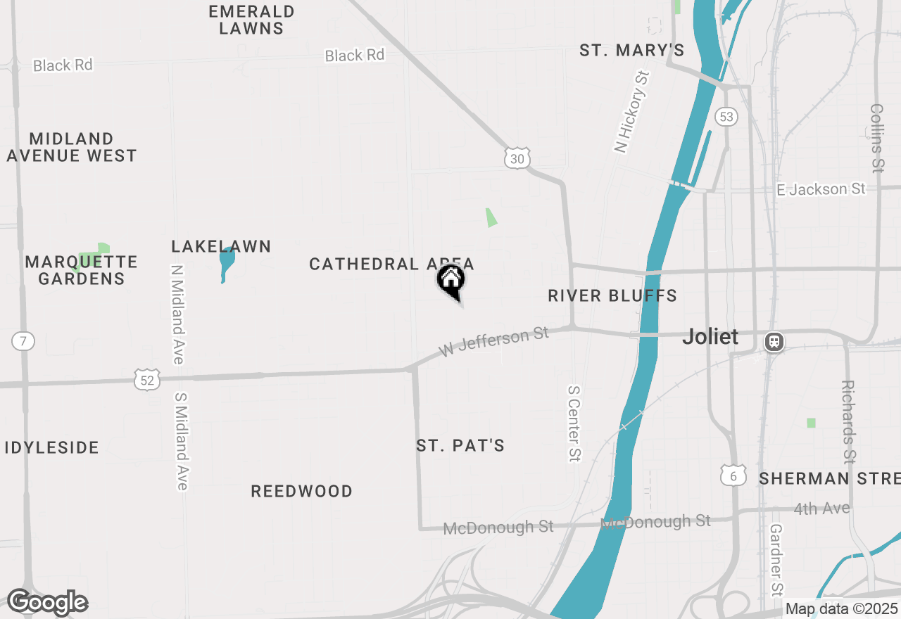 Map of 707 Oneida Street, Joliet, IL 60435