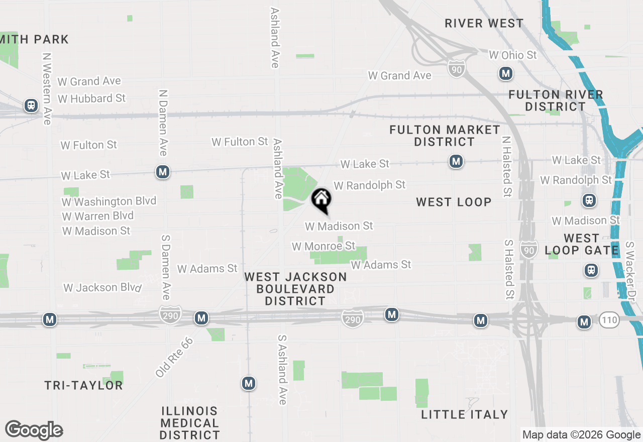 Map of 1 N Bishop Street #12, Chicago, IL 60607