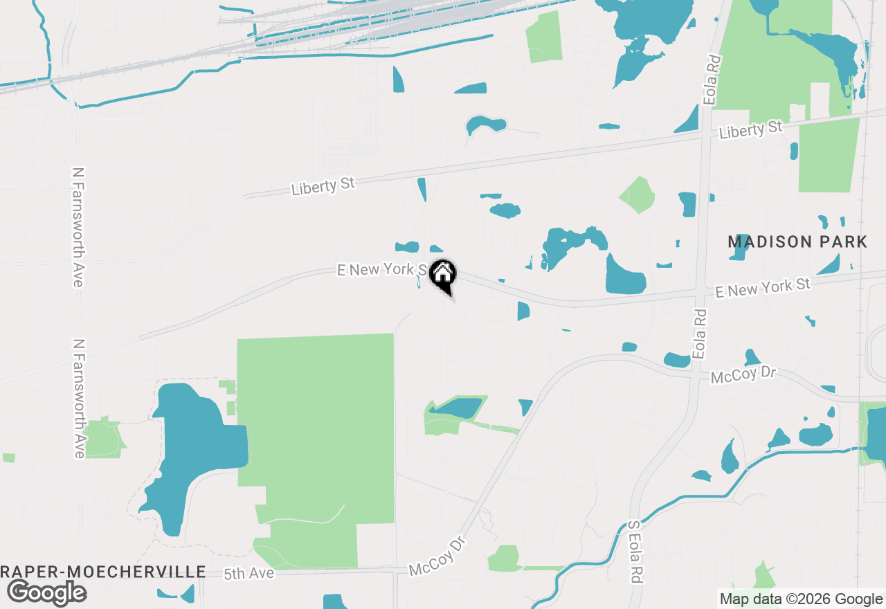 Map of 349 Abington Woods Drive, Aurora, IL 60502