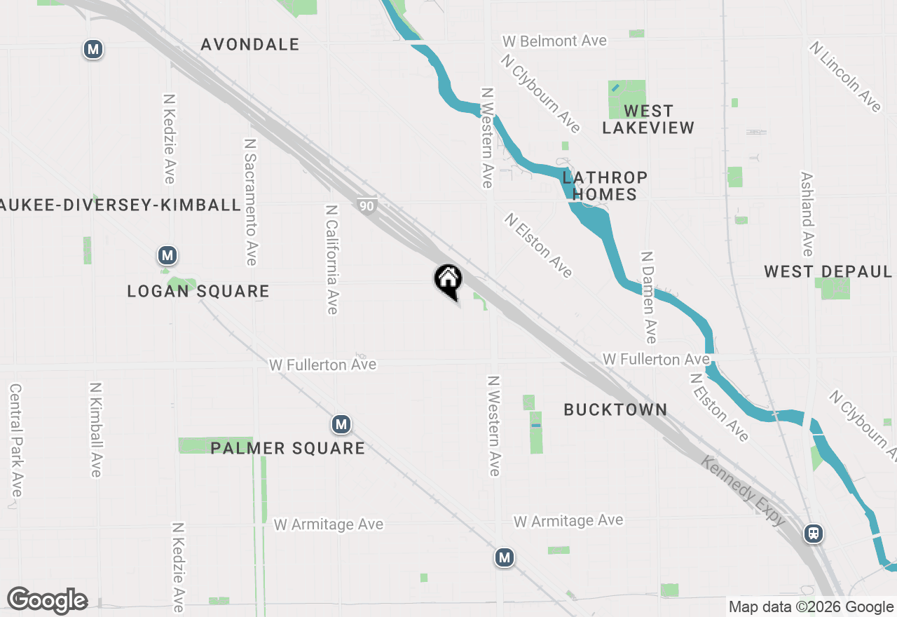 Map of 2518 N Campbell Avenue #3, Chicago, IL 60647