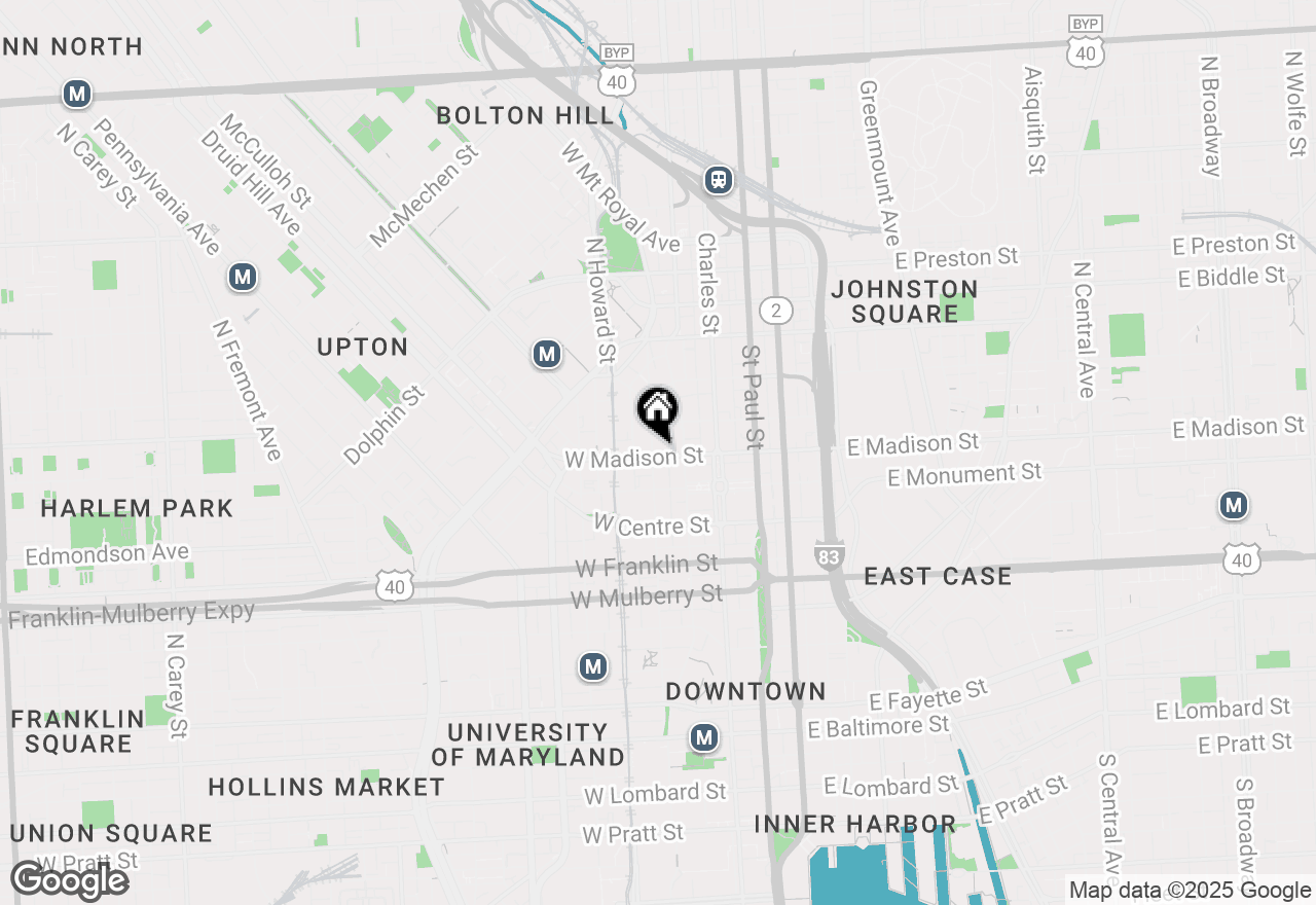 Map of 801 Park Avenue, Baltimore, MD 21201