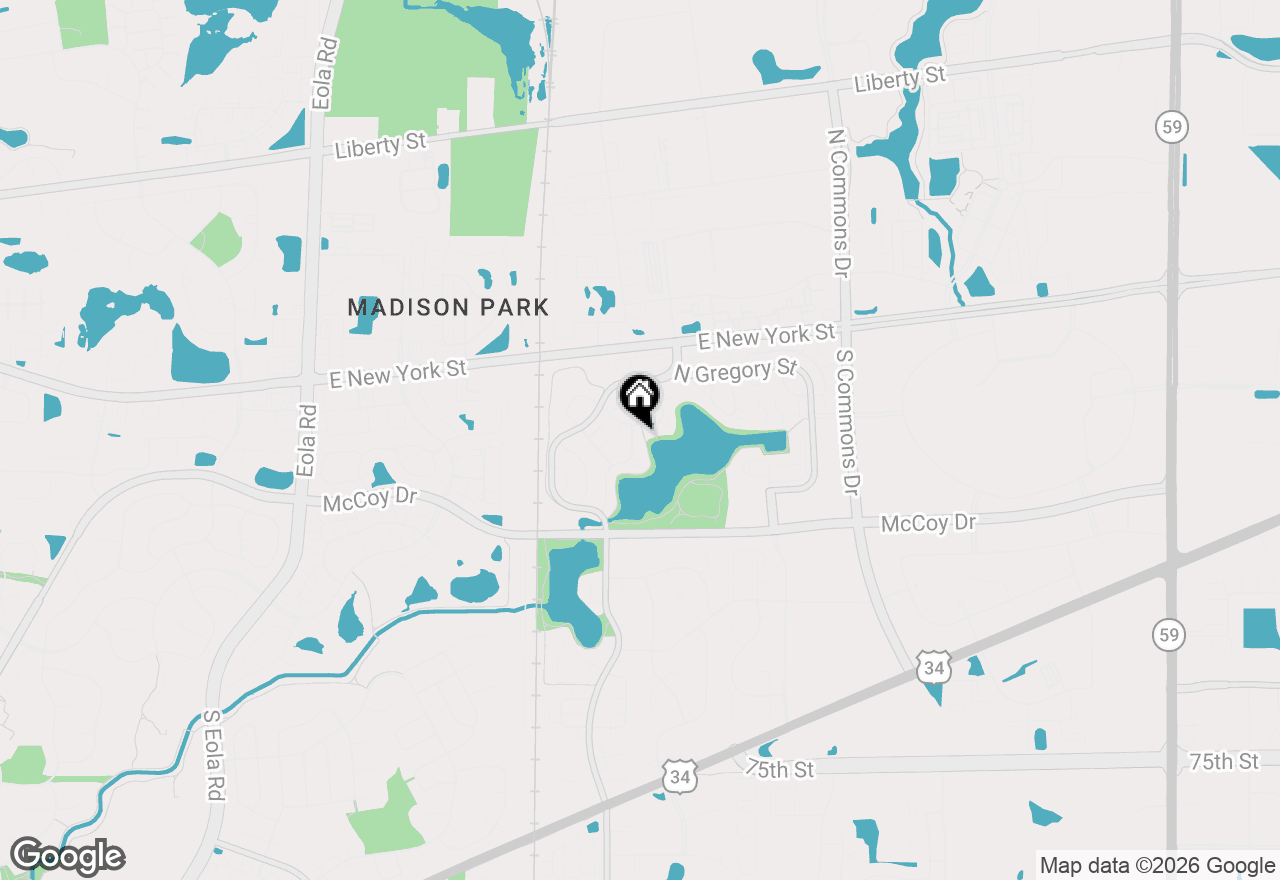 Map of 333 Shadybrook Lane, Aurora, IL 60504