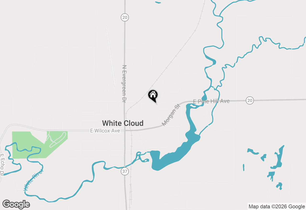 Map of 1408 E Pine Hill Avenue, White Cloud, MI 49349