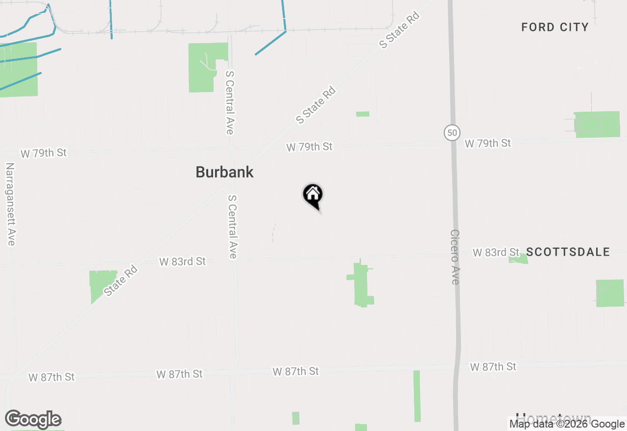 Map of 8110 Lockwood Avenue, Burbank, IL 60459