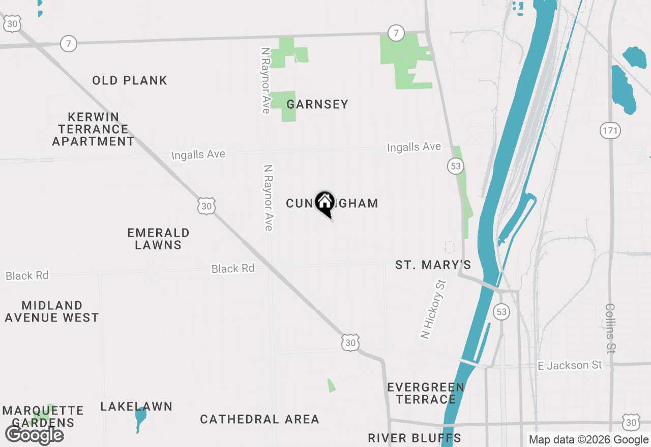 Map of 911 Clement Street, Joliet, IL 60435