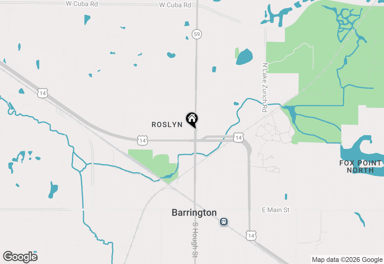 Map of 626 N Hough Street, Barrington, IL 60010